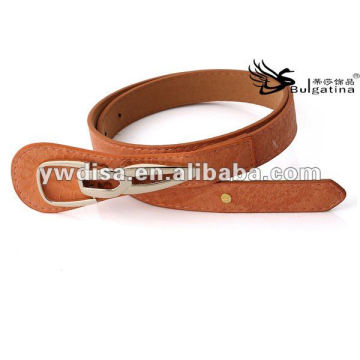 New Arrival Brown Narrow PU Leather Belt